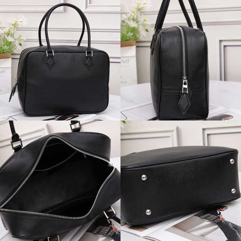 Cross-border leather feather bag high-end portable bowling bag 2025 new leather shoulder messenger women's bag