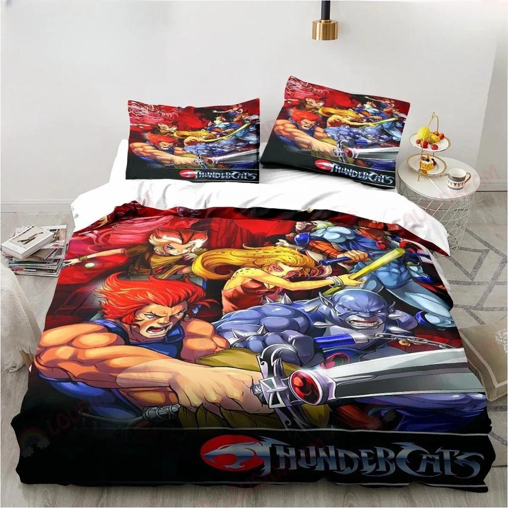 Carton Thundercats Beding Set Shet King Twin Double Child Beding Set Mircofiber Or Polyester Soft with Soft Fabric Duvet Cover Set Home Textiles