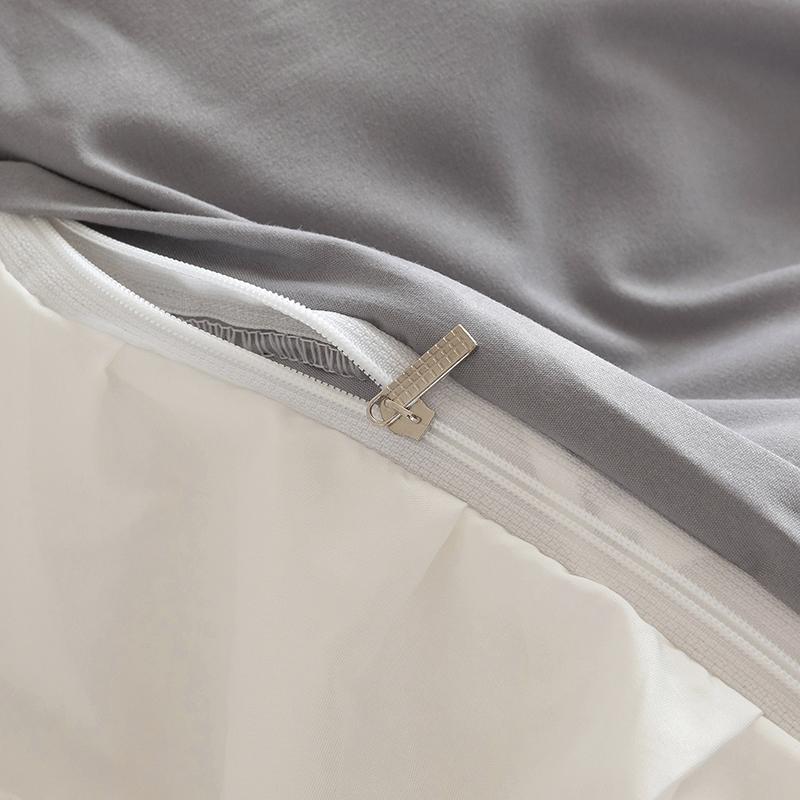 Lace Ruffles Bedding Set White and Gray Color Bedclothes for Boys/Girls Full Size Quilt Cover Sets Queen/King Bed Linen Sets