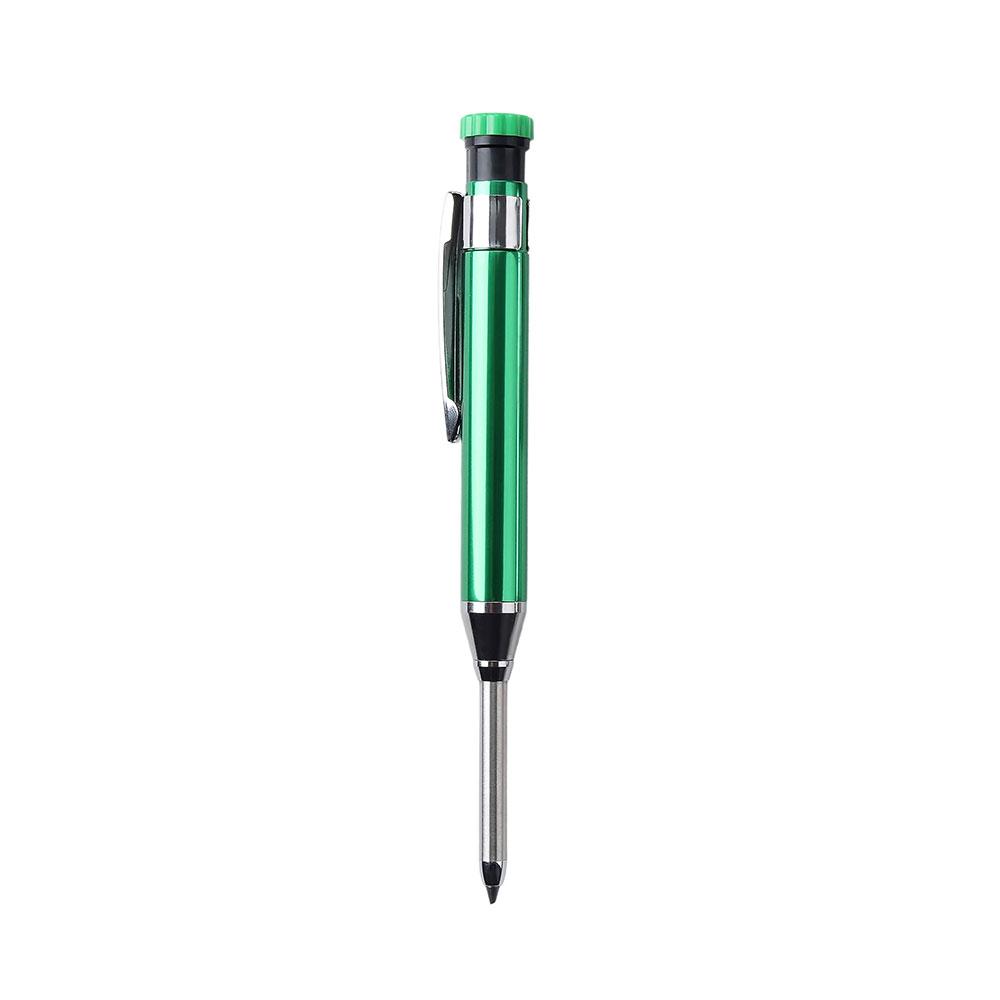 1-6Pcs Metal Solid Carpenter Mechanical Pencil Set with Sharpener Lead Core Deep Hole Construction Marking Scriber Tool Supply