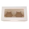 10 to 20PCS Cupcake Boxes 2/4/6 Hole Muffin Boxes Biscuit Box Clear Window Cake Holder for Weddings Christmas Birthdays Party Fa