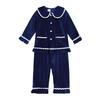 Children's Gold Velvet Pajamas - Autumn/Winter Homewear for Boys and Girls