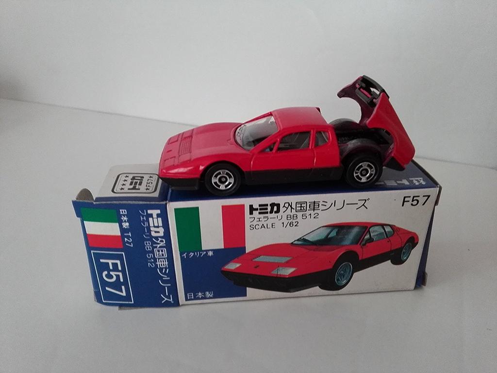Tomica Blue Box F57 Ferrari BB 512 Made In Japan Undisplayed Unopened My Shop Clear Case Included