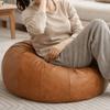 Round Pumpkin Pouf Cover Unstuffed Storage Bag Leg Bench Seat Cushion Cover  Toy Storage