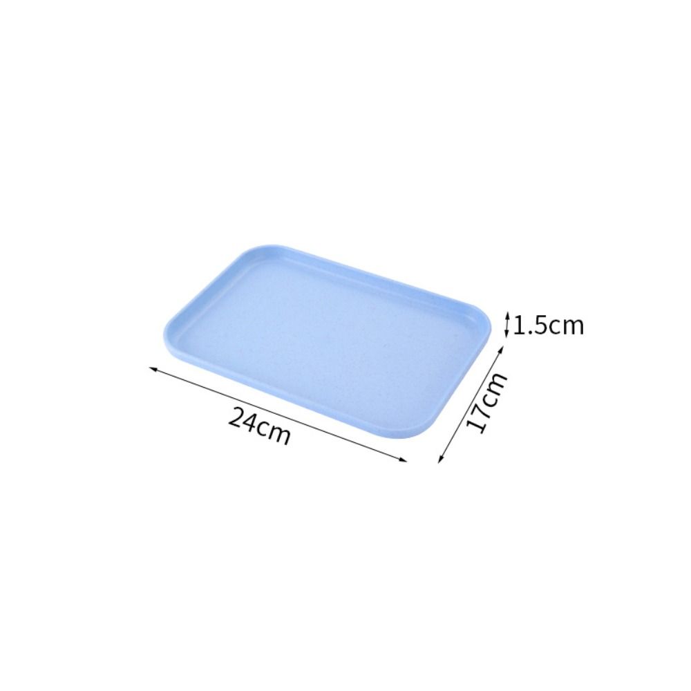 

Экологичный прямоугольный поднос Поднос для столовых приборов Поднос для пшеничной соломы Прочный противень для хлеба Ресторан S синий