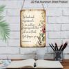 2D Flat, 1pc Vintage Ephesians 4:32 Bible Verse Metal Aluminum Sign -Be Kind and Compassionate Christian Wall - Pastel Pink Roses & Beige Scripture