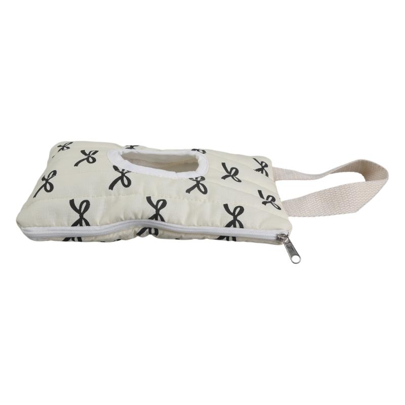 Multipurpose Bowknot Tissue Storage Case Sturdy Cotton Cover Accessory for Home and Office Use Decoration Organizers
