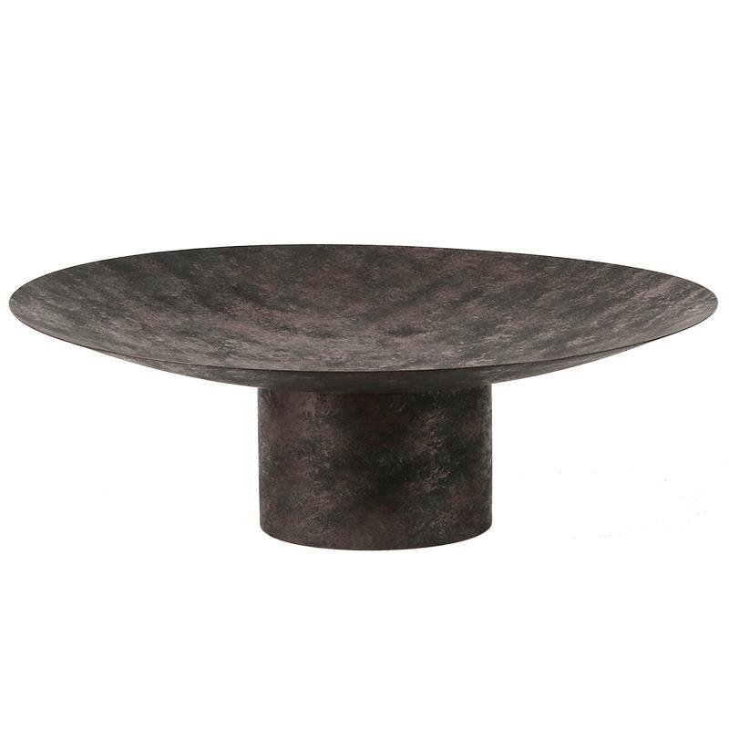 

Минималистский ретро металлический поднос с высокими ножками, украшения, модель комнаты, чайная комната, кабинет, столешница, украшение для дома, фруктовая тарелка, украшения