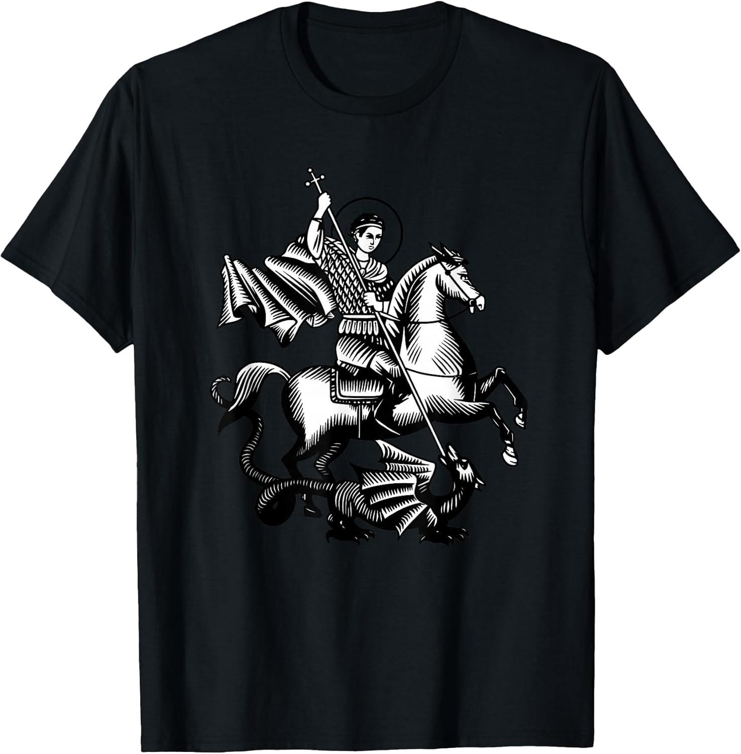 NEW LIMITED! Saint George Christian Sveti Djordje Martyr Tee - MADE IN USA XL