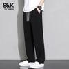 Baleno S&K Men's Ice Silk Thin Loose Straight Casual Sport Pants