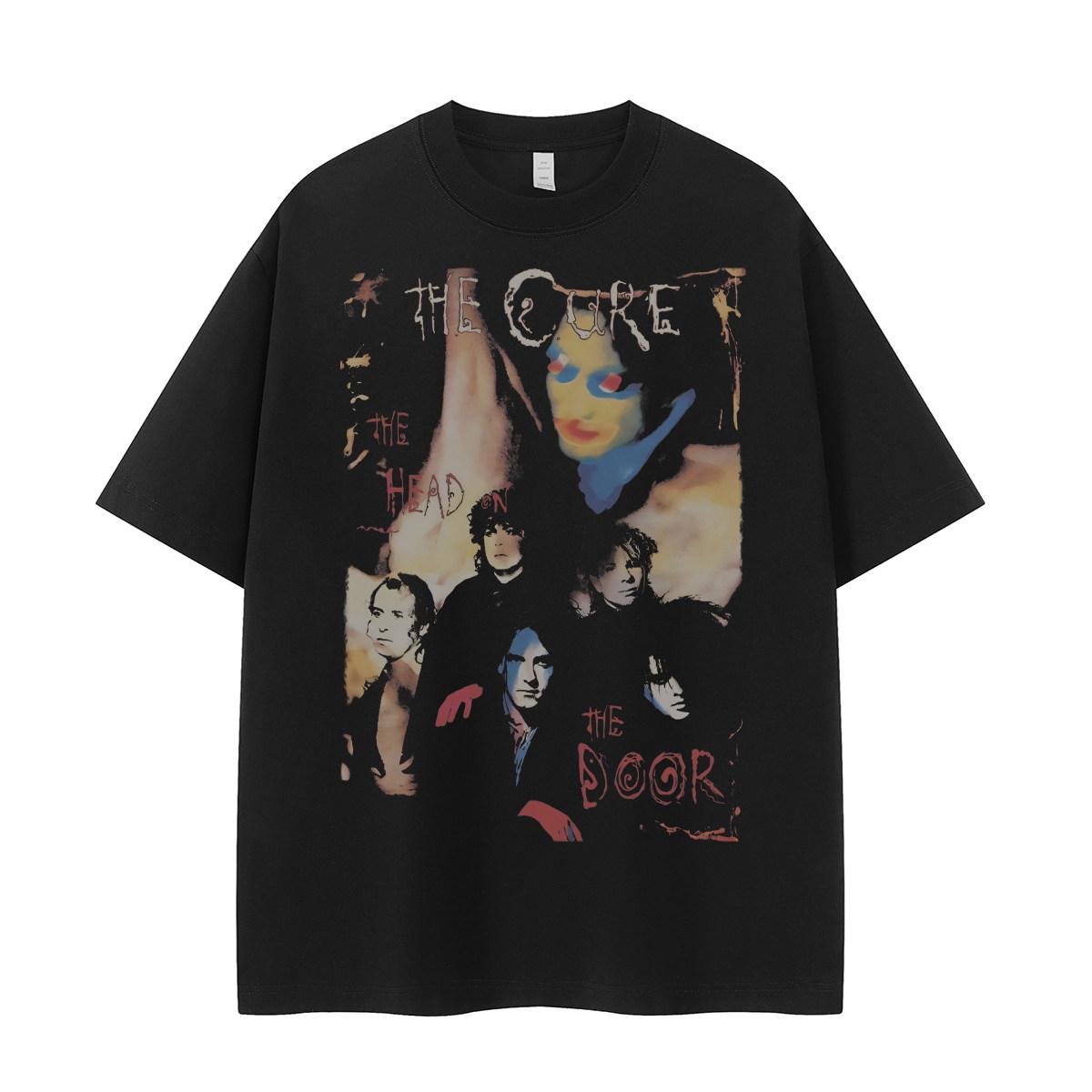 

The Cure Bands Retro Americanstyle Streetwear Loose Cotton Crewneck Rock Shortsleeved Tshirt S разноцветный
