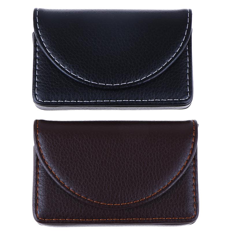 Pocket Leather Name Business Card Id Card Credit Card Holder Case Wallet W/Box
