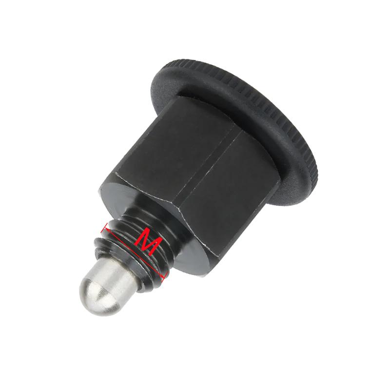 Мини-позиционирующие штифты с возвратной пружиной / самоблокирующиеся, M6/8/10, углеродистая сталь / нержавеющая сталь, с ручкой черного / синего / красного цвета KST213-BB-M8