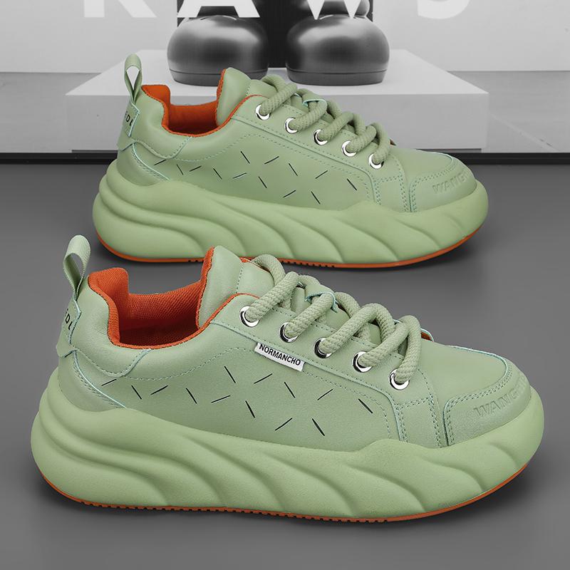 

New shoes in autumn and winter, heightened thick-soled dad sports and leisure board shoes in spring and autumn 39 [priority delivery for additional purchases] зелёный