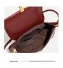Retro Burgundy Deerskin Velvet Women's Shoulder Bag - Autumn/Winter Collection