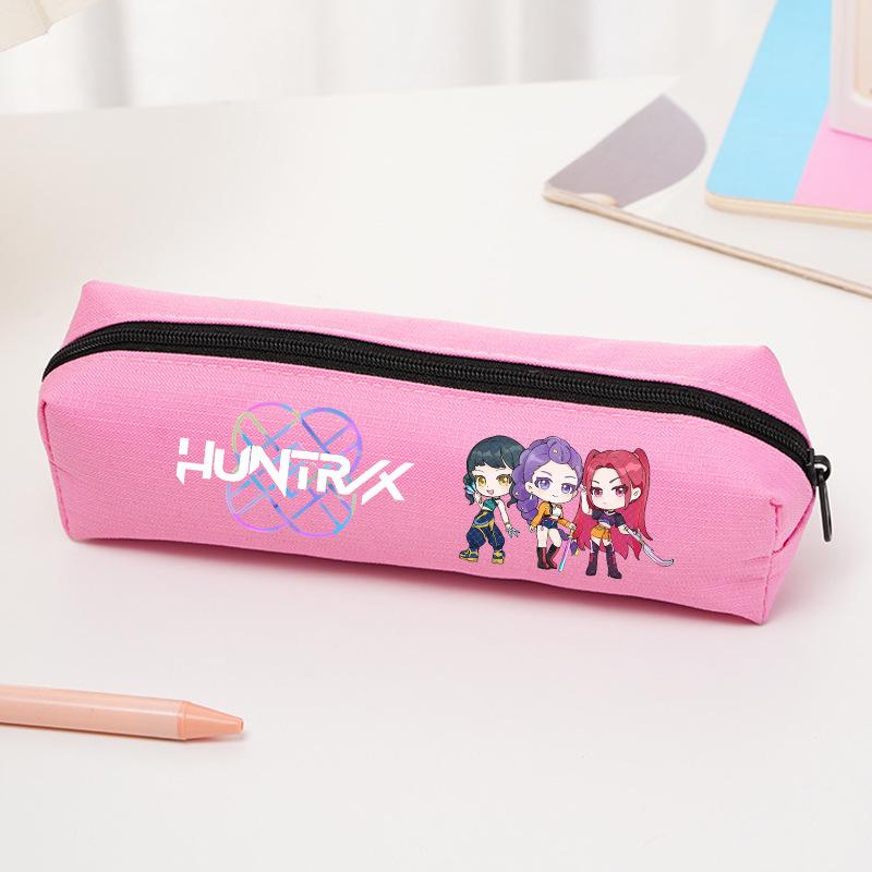 K-pop Demon Hunter Girl Group Pencil Case - Cartoon Oxford Cloth Stationery Bag for Primary School Students