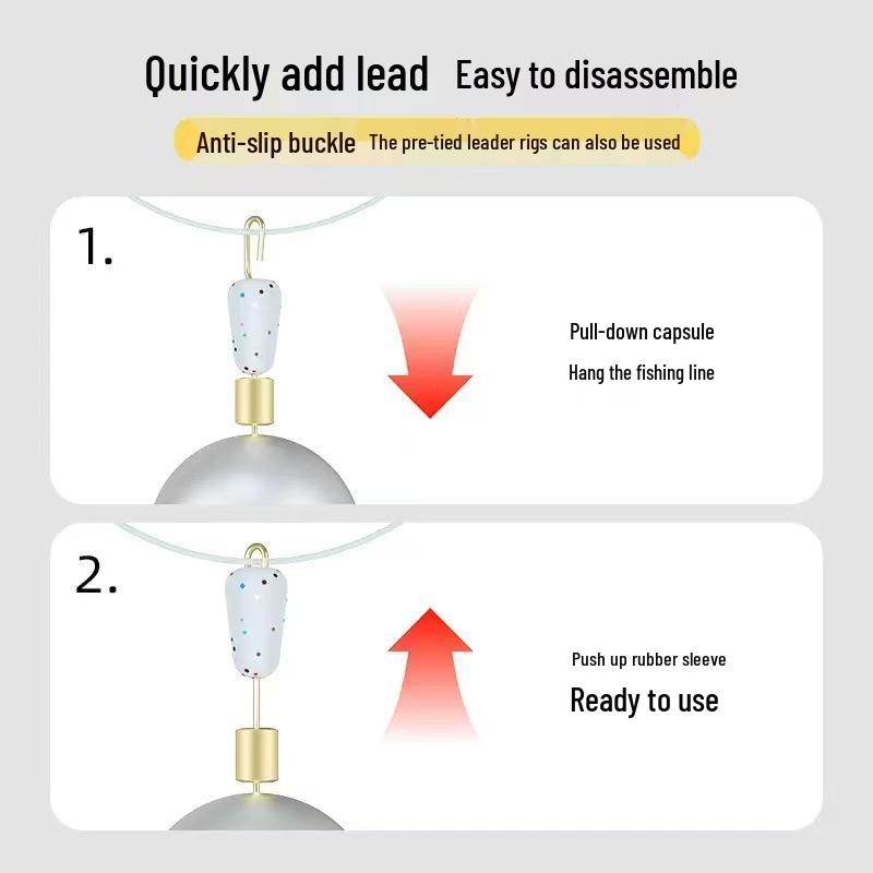 New Style Anti-Drift Quick-Connect Running Lead Anti-Tangle Sinkers