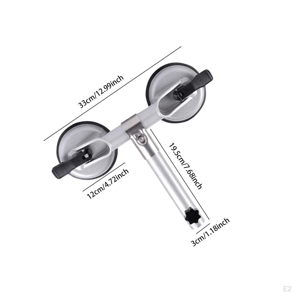 Flaggstångshållare Monteringsfäste Dubbel Sugkopp Slitstark Multifunktionell för