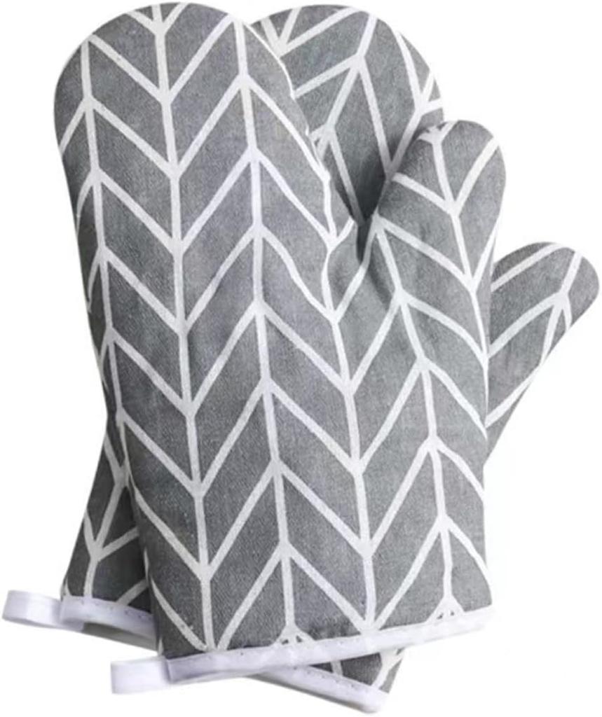 Oven Gloves for Baking Heat-insulating Gloves Non-Slip Heat Resistant Household Kitchen Gloves with Anti-Scald Microwave Gloves