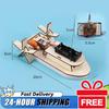 Kids DIY Remote Control Paddle Wheel Ship Model Kids Students Science Experiments Kit Science Invention Experiment Material Toys