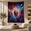 Decorative Tapestry,AC Milan Printed Wall Art, Lightweight Wall Hanging For Bedroom Background