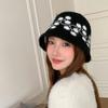 Autumn and Winter Hat Women's New Japanese Fashion Versatile Bucket Hat Showing Face Small Korean Version Trendy Basin Hat Plaid Fisherman Hat
