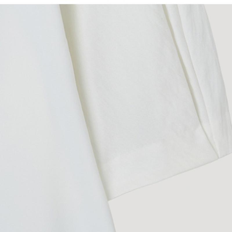 SHESMISS Round Neck Unbalanced Hem Blouse Swwblp21050