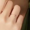 14K Plump Heart Miss Ring Gold Thread Ring