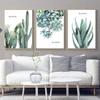 Watercolor Plants Nordic Modern Simple Hand-painted Cactus Restaurant Decorative Drawing Canvas Painting Wall Art Frameless