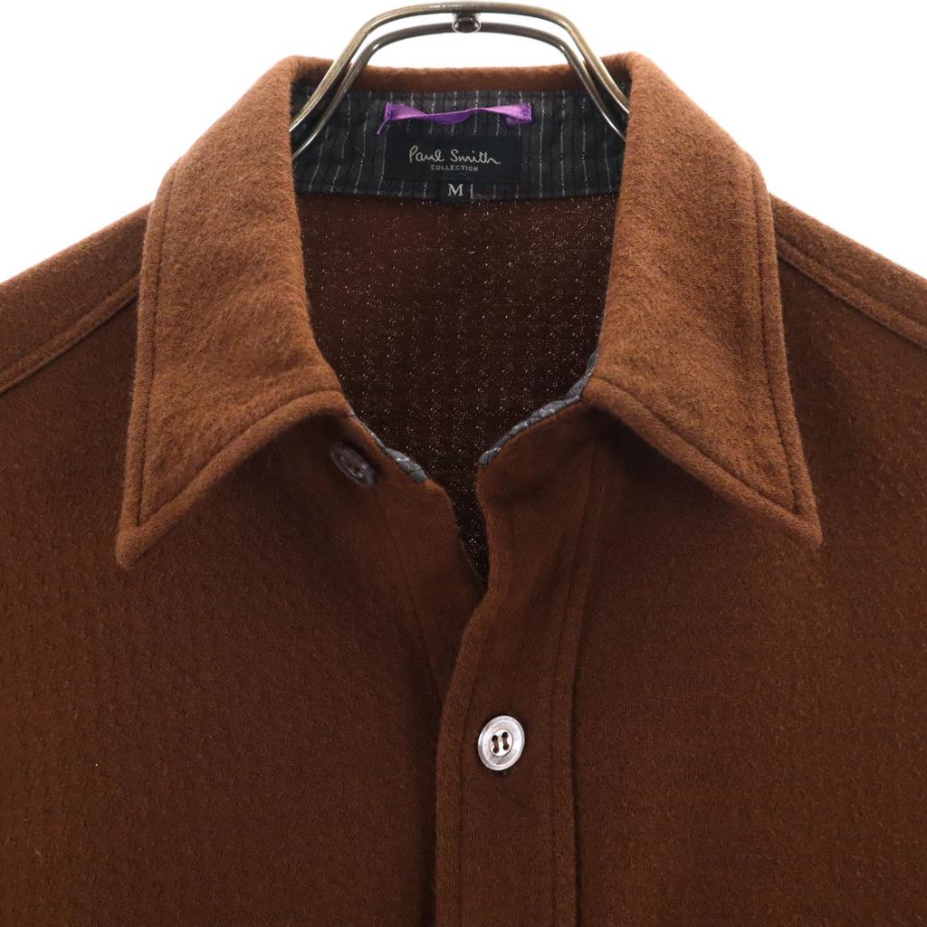 PAUL SMITH COLLECTION Made In Japan Long Sleeve Stretch Shirt M Brown Men's Used