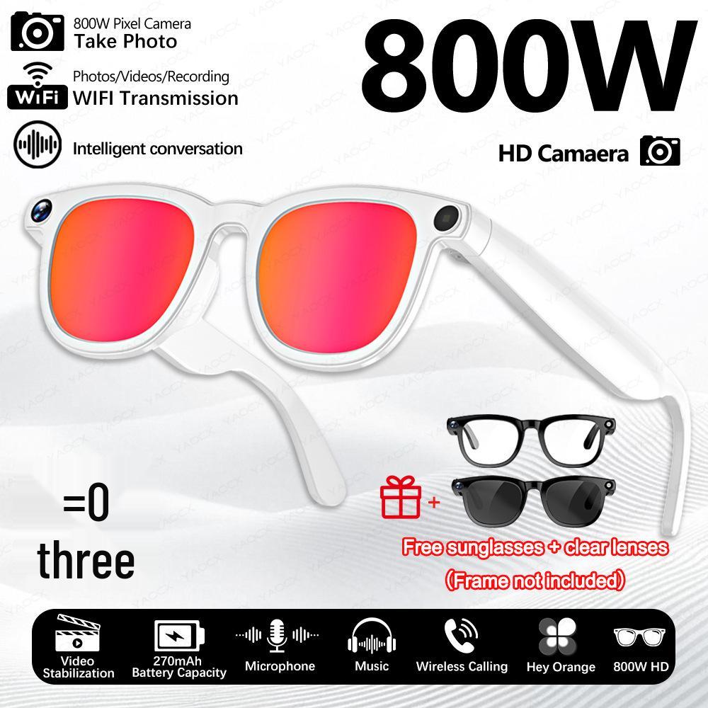 CY01 Smart Glasses: 800W Camera with Anti-Shake, AI Translation, Object Recognition, Music & Call Features
