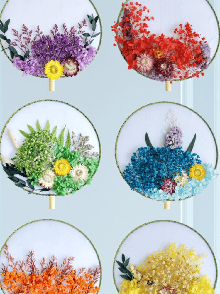 DIY Dried Flower Fan Kit: Ancient Style Preserved Flower Craft for Children - Ideal for Mother's Day and Team Building Activities