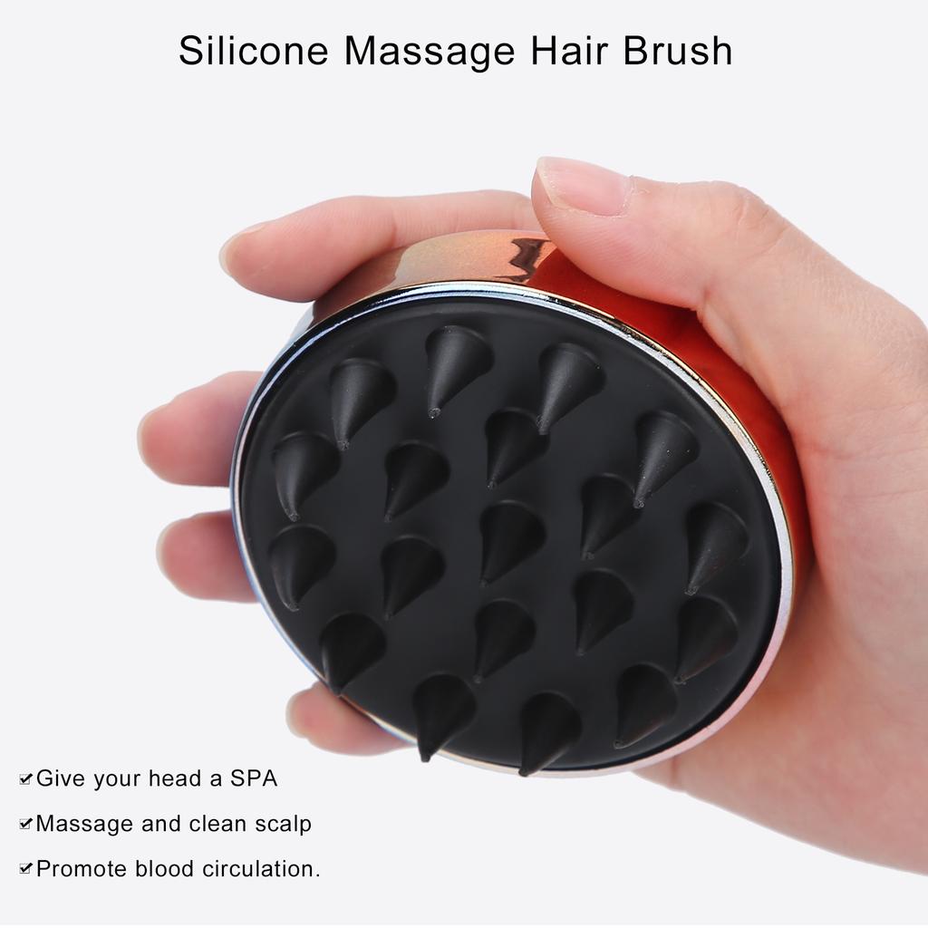 Silicone Massage Hair Brush Shampoo Comb Scalp Exfoliator Massager for Hair Washing