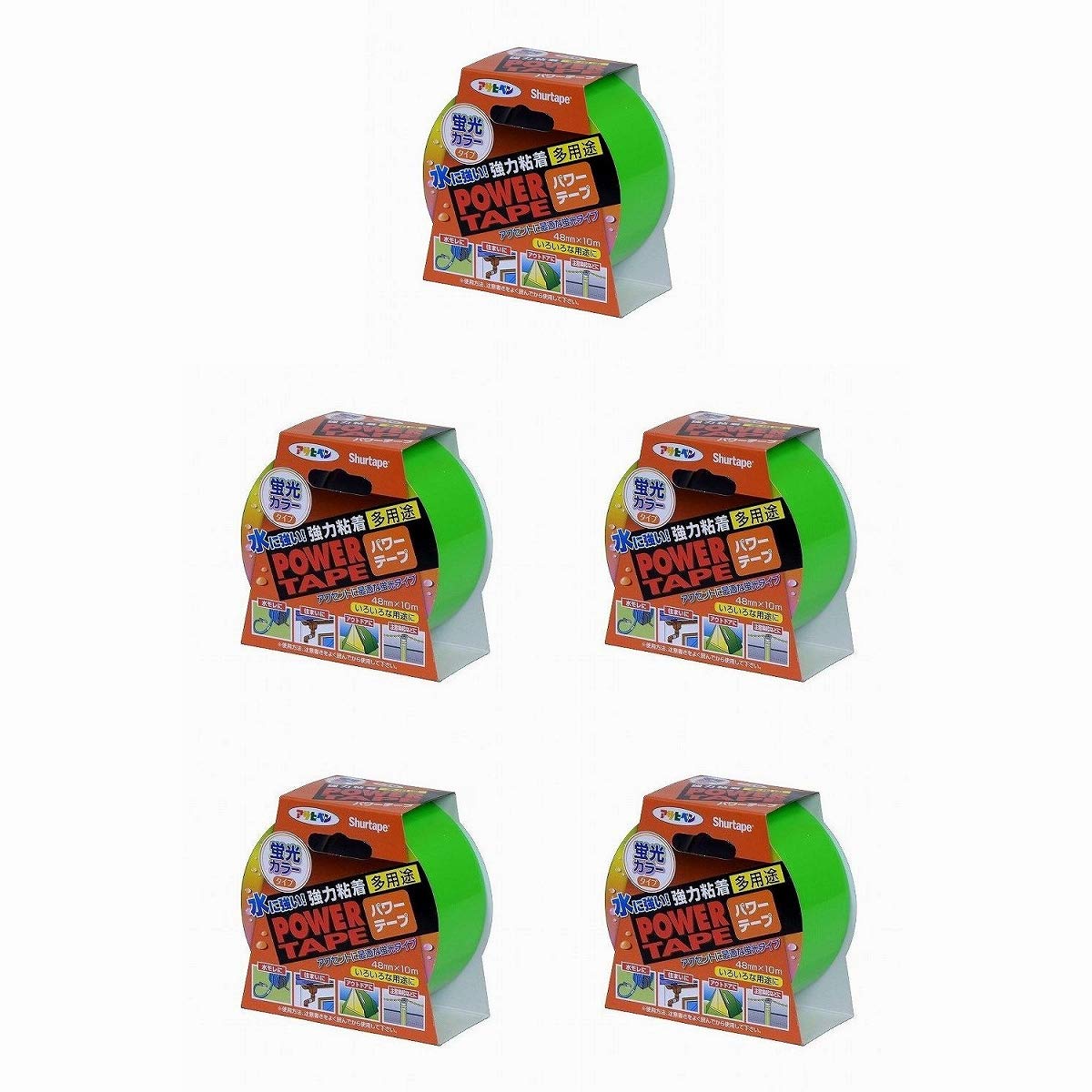 

Asahipen Power Флуоресцентный 48 мм x 10 м из (Оптовая закупка) Лента, Зеленая, (Пакет 5) зелёный