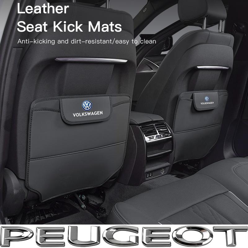 Car Seat Back Anti-Kick Mat Protector Pad Cover For VW GTI Polo Golf MK6 MK7MK8 Passat B6 B7 B8 Tiguan CC T-ROC Jetta Tire Valve