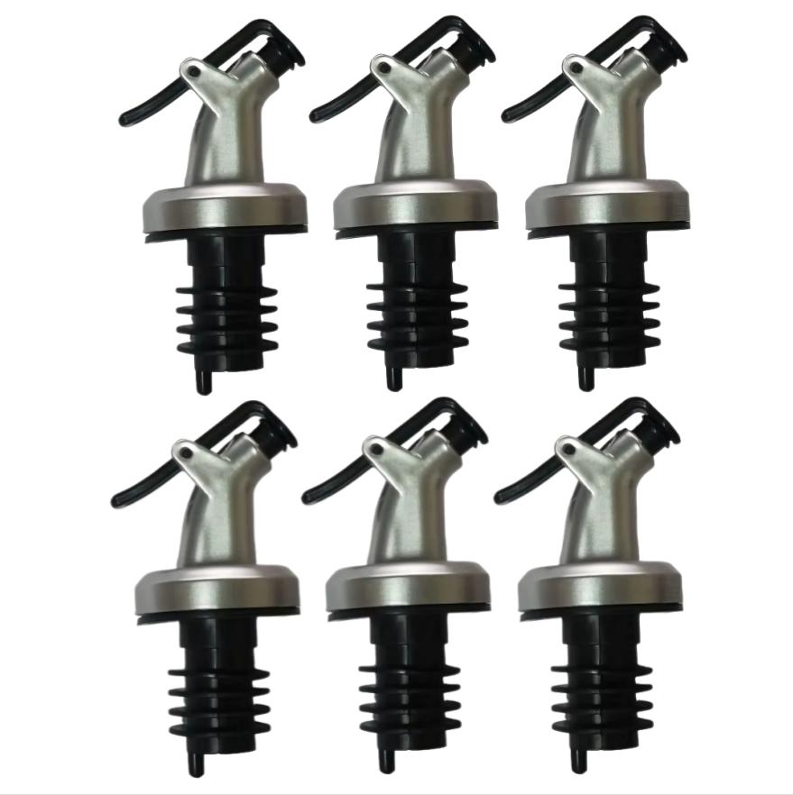 3pcs Oil Bottle Stopper Controllable Sealing Oil Bottle Nozzle Seasoning Soy Sauce Vinegar Bottles Mouth Stoppers No Oil Leakage
