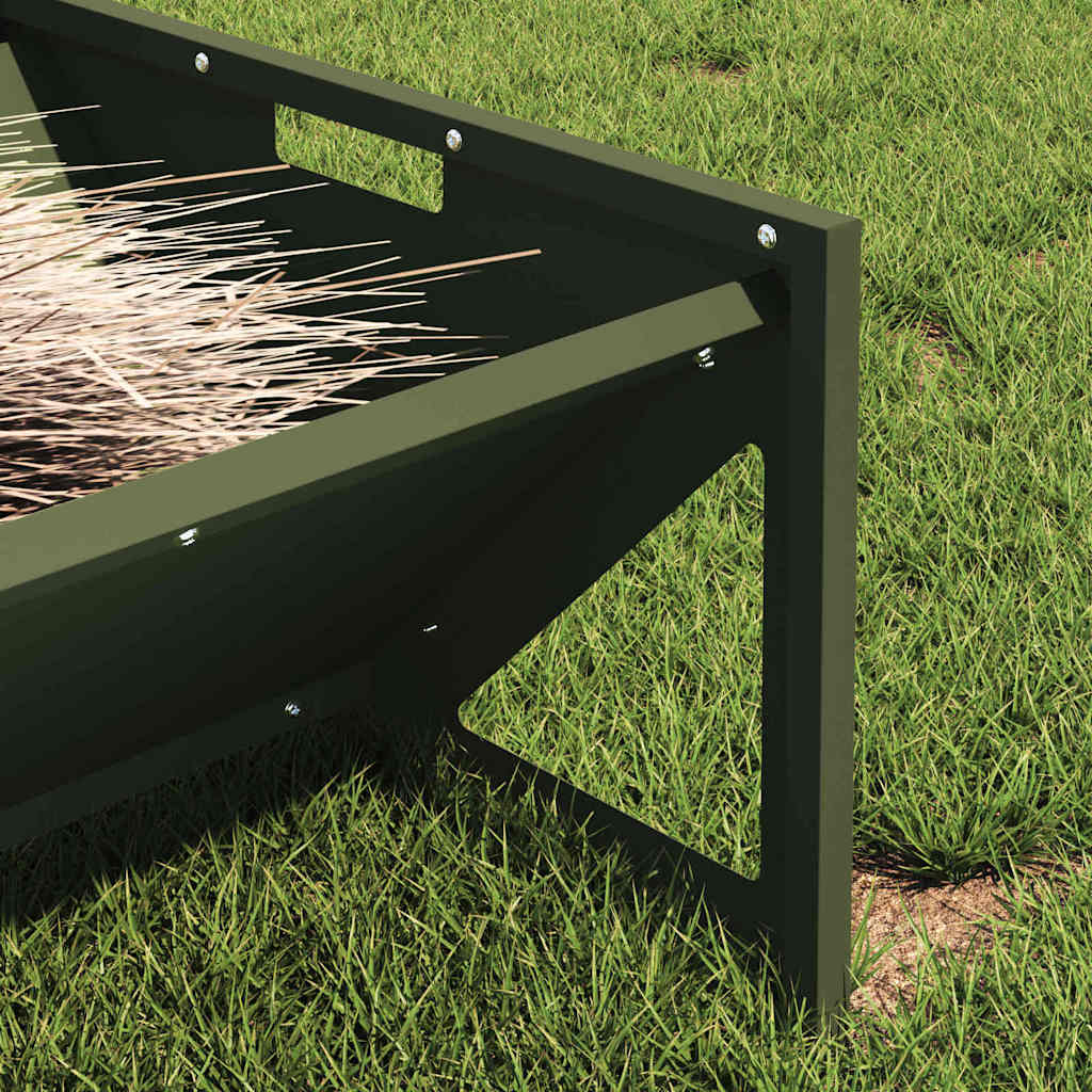 Animal Feed Troughs Olive Green 108 X 50 X 28 Cm
