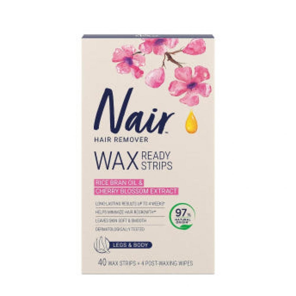 Nair Body Hair Removal Wax Strips 40+4 Sheets NONE