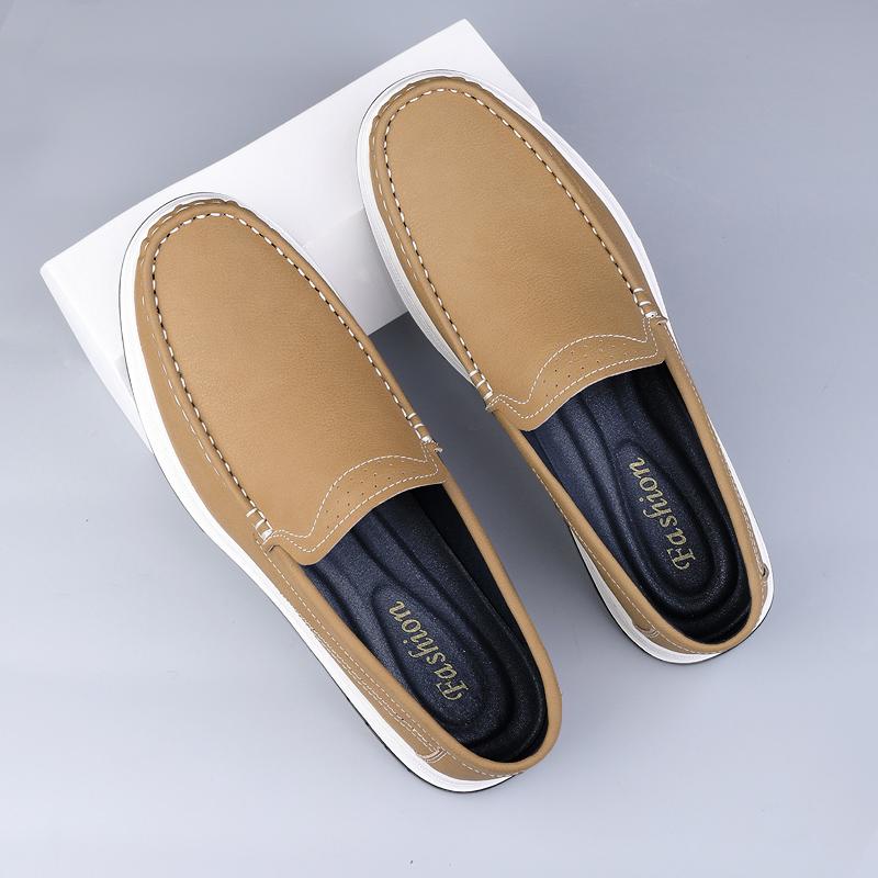Fashion High Quality Men's Genuine Leather Loafers Handmade Male Slip On Shoes Classic Moccasins Casual Walking Flats Driving Footwear