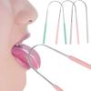 New Stainless Steel Tongue Scraper Fresh Breath Cleaning Coated Tongue Toothbrush Oral Hygiene U-Shaped Metal Tongue Scraper