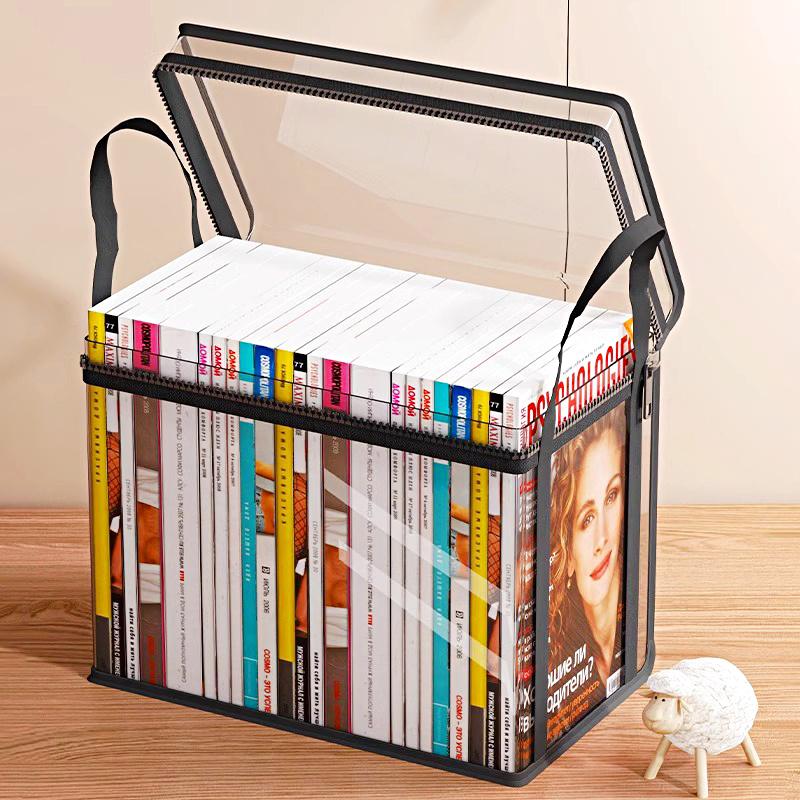 1/2pcs Storage Bag Dust-Proof Toy&Book Large Capacity PVC Multifunctional Storage Box Portable with Handle Foldable