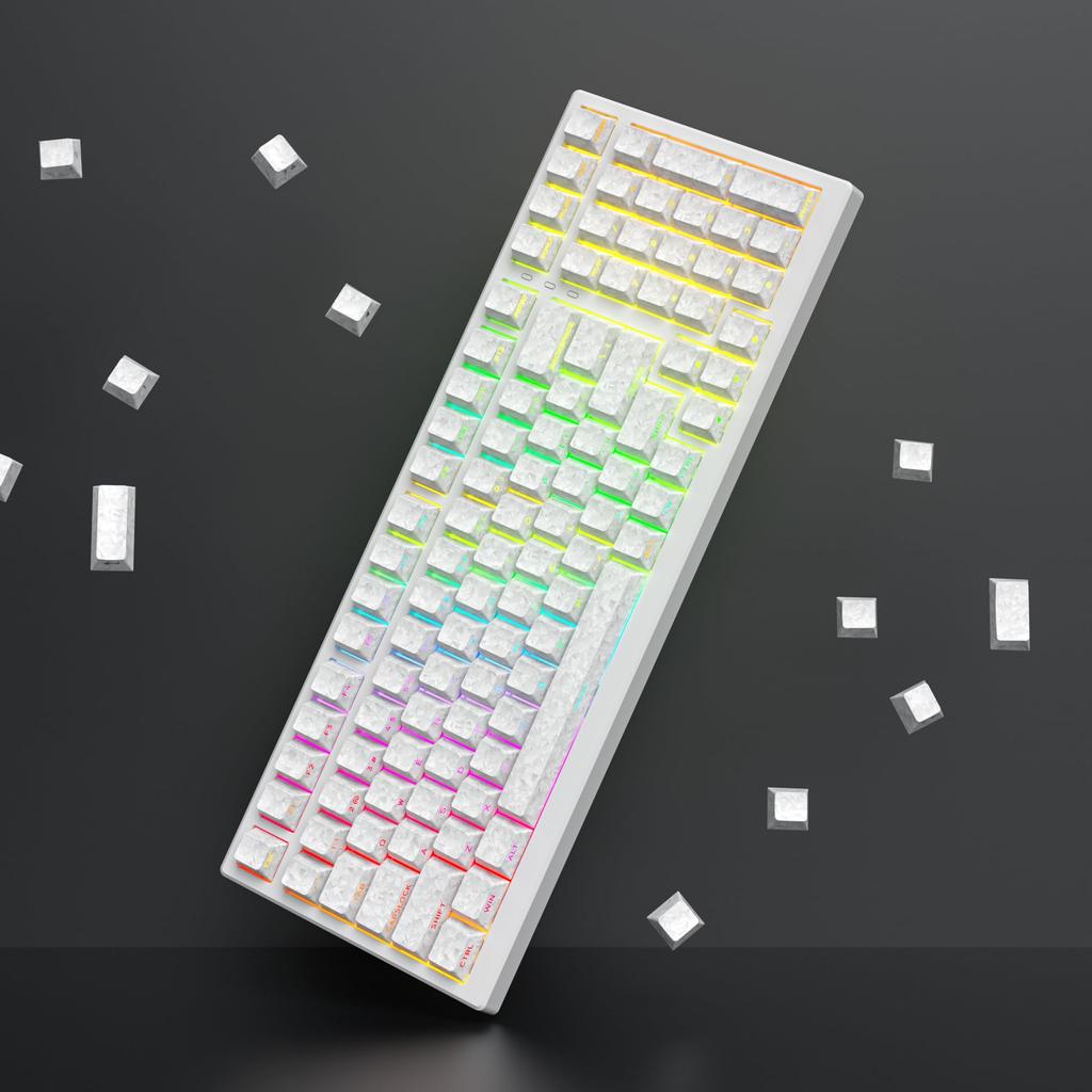 PBT Forged Carbon Cherry 141 ANSI Side Minimalist Carbon Fiber Keycaps for Mechanical Keyboards Fiber Keycaps, Profile, Keys, Layout, Print,