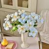5 Pcs Real Touch Artificial Flower Faux Full Bloom PU Tulip Bouquet with Long Stem for Mother's Day Spring Wedding Centerpiece Floral Arrangement