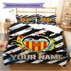Name Custom Valencia CF Logo Pattern Bedding Set Quilt Cover Pillowcase Home Decor Gift (1 * duvet cover + 2 * pillowcase, without core)