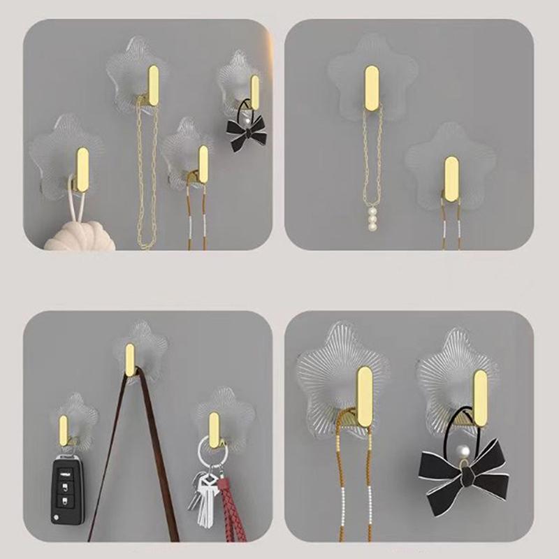 1/3Pcs Strong Adhesive Hooks Wall Hooks No Punching Mounted Door Key Coat Bathroom Robe Hanger Kitchen Rack Shelf Bag Hook