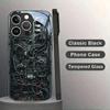 Creative Mechanical Circuit Pattern Phone Case For Samsung Galaxy S25 S24 S23 Ultra Plus FE Tempered Glass Black Cover