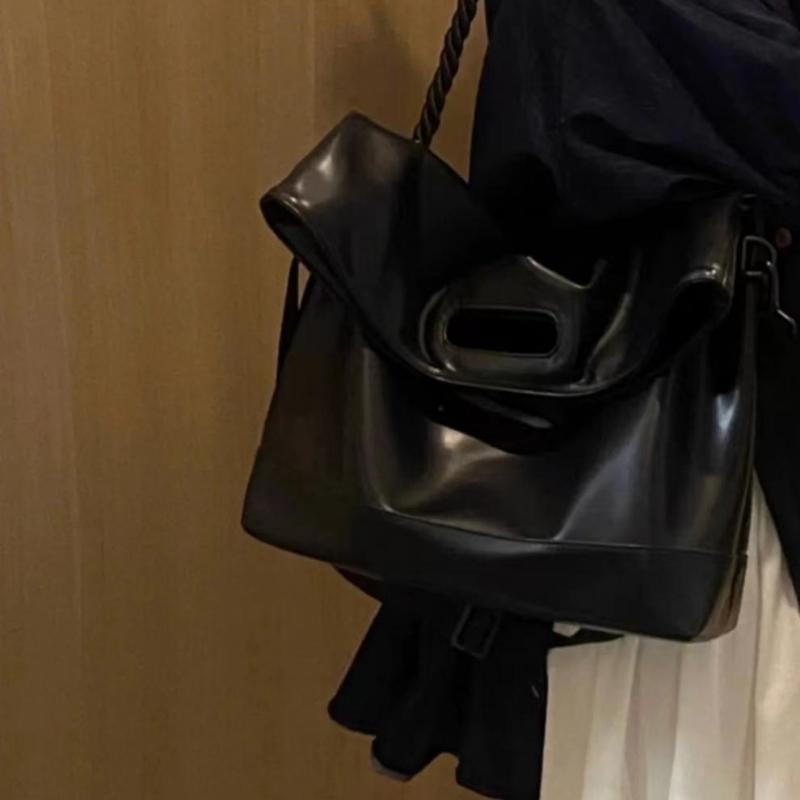 Damen Einfache Weiche Leder Schultertasche Mode Pendler Große Kapazität Tote Tote Bequem Breiter Schultergurt PU Material