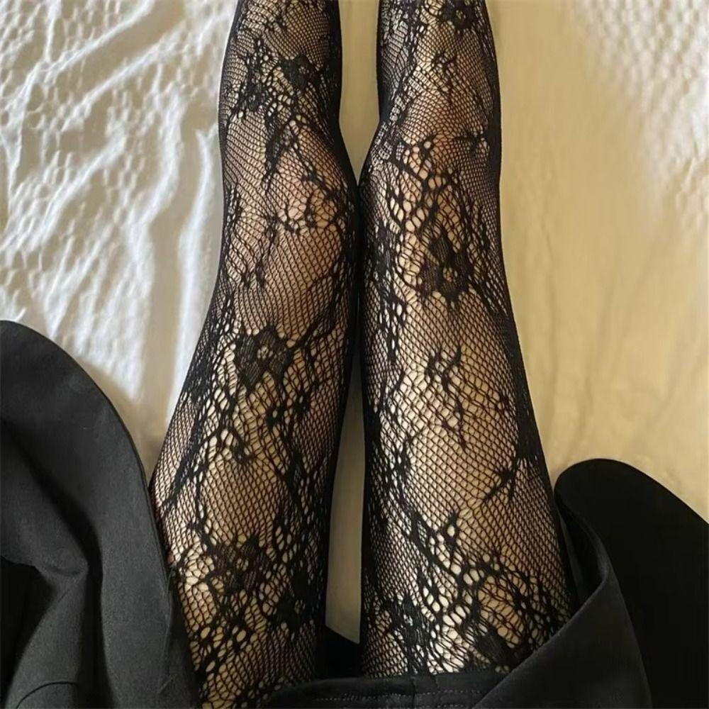 Jacquard Small Flowe Fishnet Stockings Mesh Design Fishnet Pantyhose Summer Season