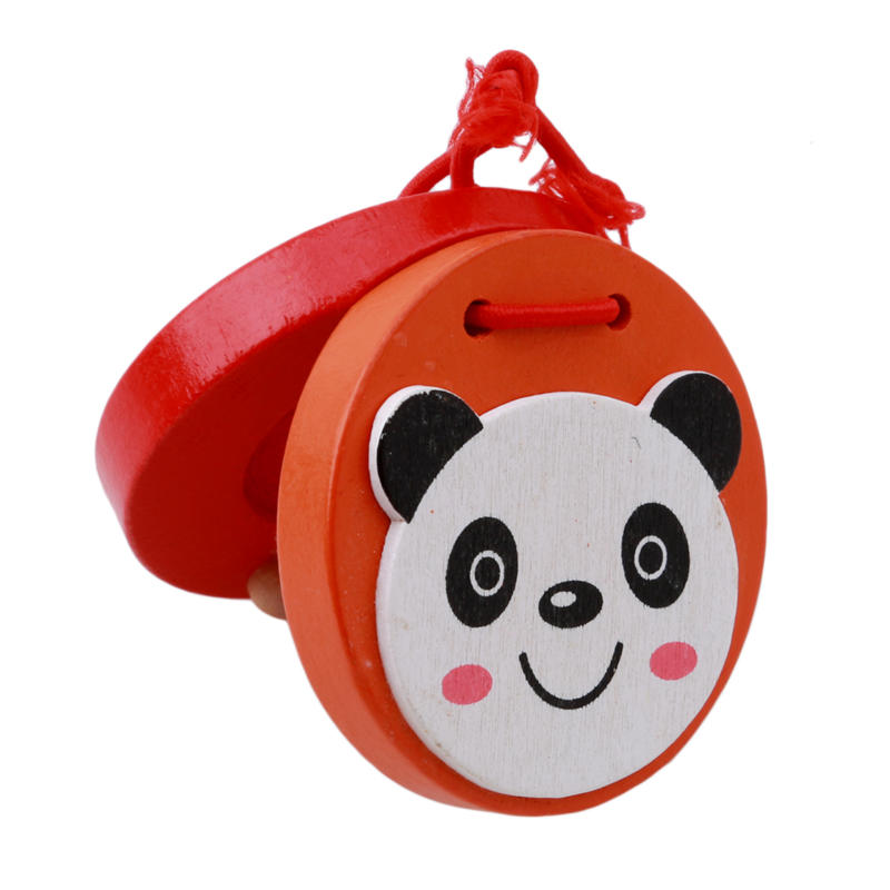 Preschool Early Castanets Toys Clapper Handle Musical Instrument Educational