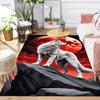 1pc White Wolf Print Design Area Rug - Soft, Anti-Slip, and Durable Gaming Room Decor for Bedroom